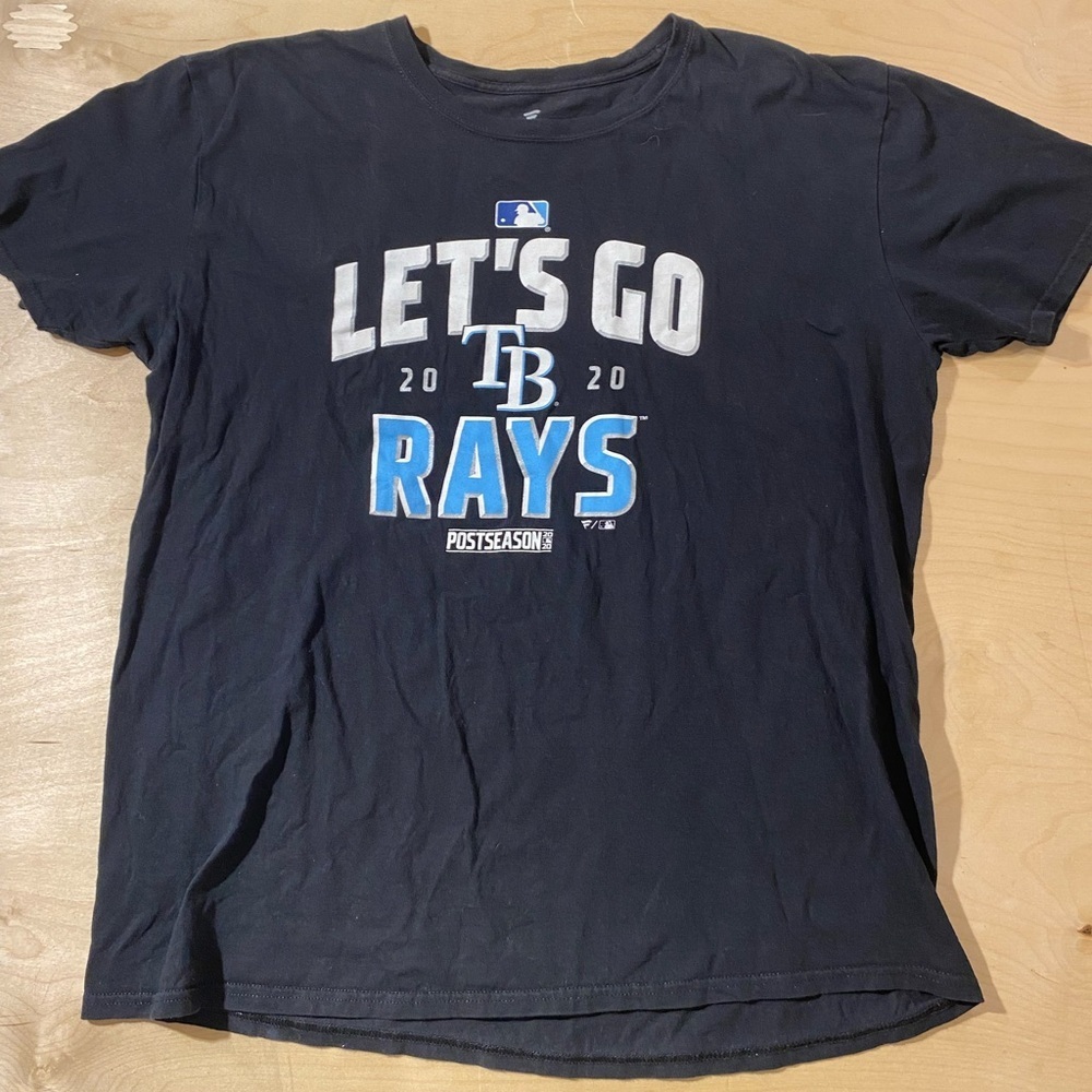 Fanatics Black T-Shirt Let’s Go Rays Tee XL (MM)